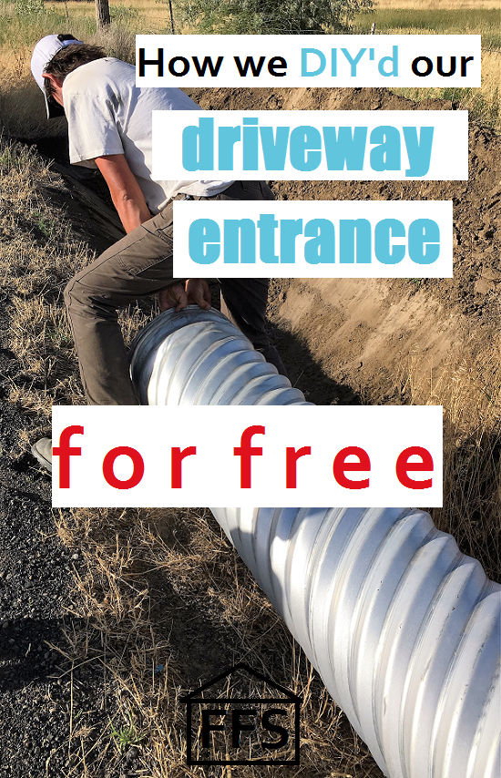 How to build your own house- DIY driveway entrance culvert for free